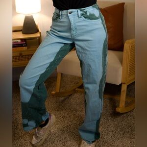 FASHION NOVA Stylish Two-Tone Women Jeans